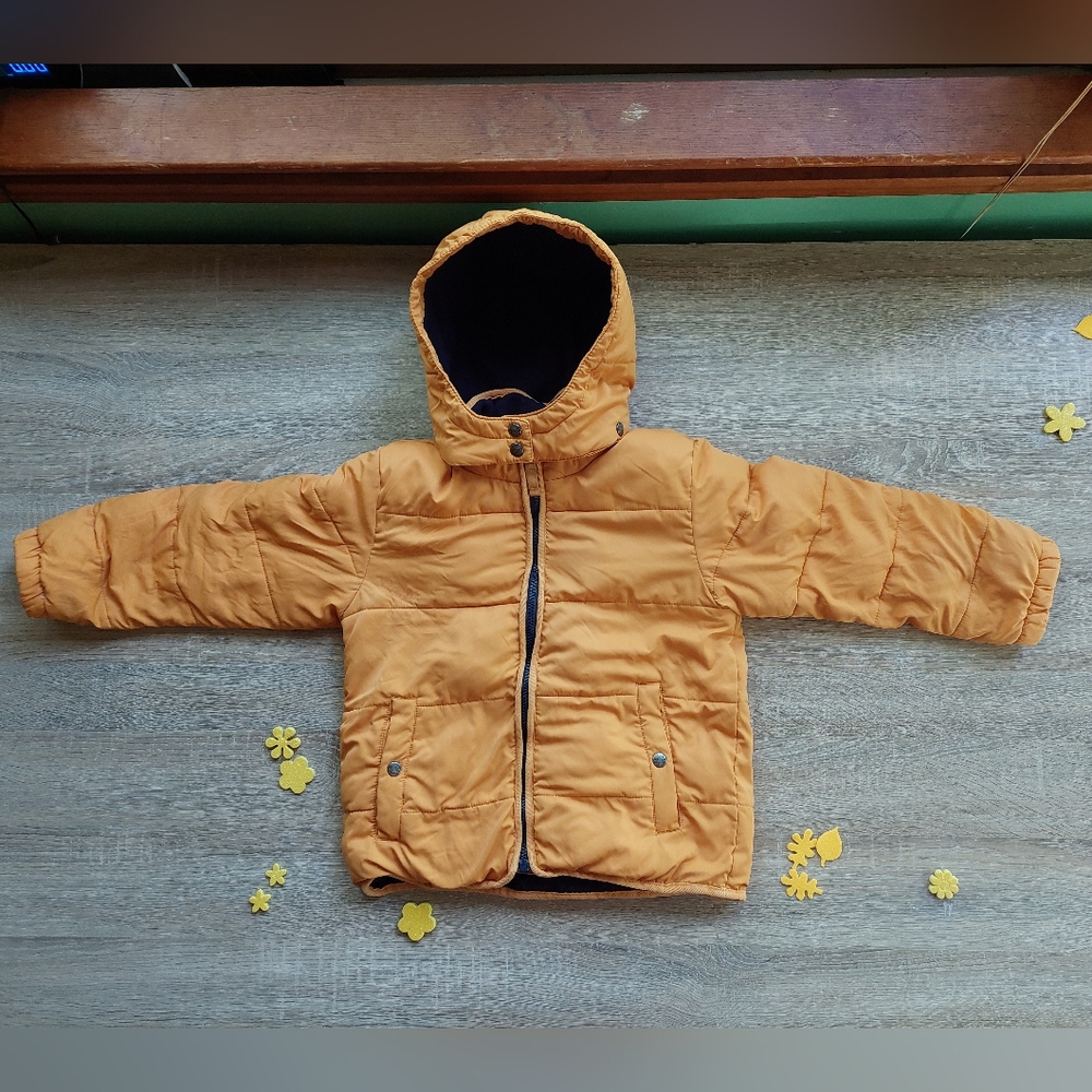 Mini Boden yellow puffer coat 7-8 years - Picture 4 of 16